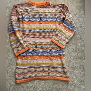 Multicolor crochet coverup